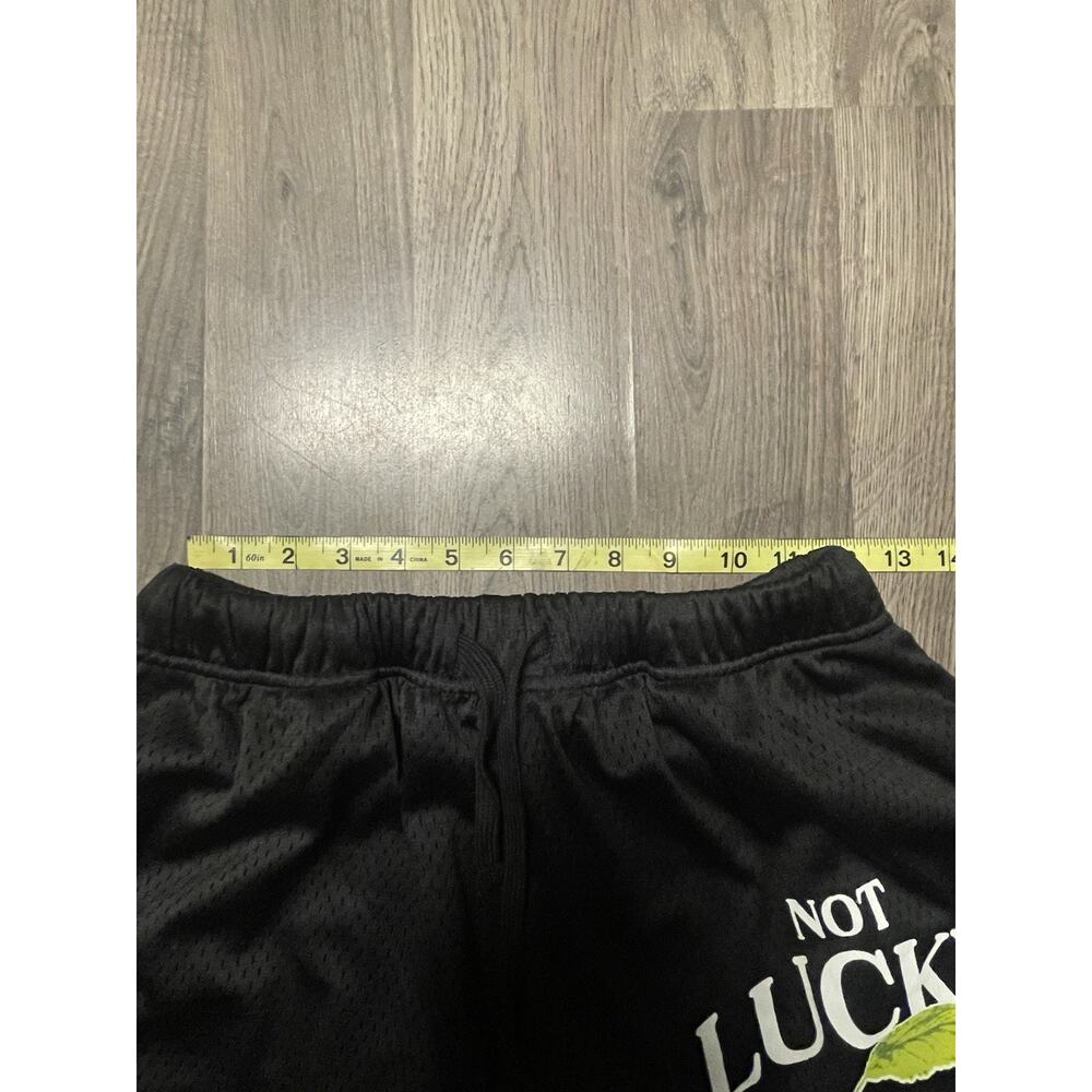 Pacsun Cherry 8 Ball Mesh Shorts Black Womens Size Medium Not Lucky Just Blessed - Picture 7 of 7